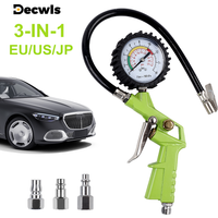 3-IN-1 220 PSI Tire Inflator Gauge with Pressure Meter - Multifunctional Air Compressor Pump for Cars Motorcycles SUV & Bicycles