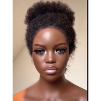Soft 180Density Short Bob Black Glueless Kinky Curly 13x4Lace Front Wig For Black Women Baby Hair Preplucked Natural Hairline