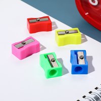 Plastic Pencil Sharpeners Eyebrow Lip Liner Eyeliner Pencil Cutting Knife 5 Colors Optical Office School Stationery Gift 5 Pcs