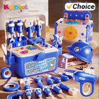 Educational Pretend Play Construction Children Home Toolbox Simulation Drill Screw Removal Puzzle Multi-Functional Assembly Toy