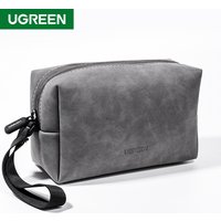 UGREEN Organizer Bag Leather Storage Case for Wired Headphones Earphone USB Cable Cell Phones Charger PC Digital Accessories Bag