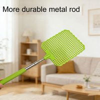Summer 1 Pack Of Black Creative Fly Swatter Mosquito Swatter Stainless Steel Expansion Design Fly Repellent Supplies