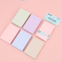 100pcs/book Morandi colored sticky notes, student message notes, office stickers, can be pasted, hand torn sticky notes