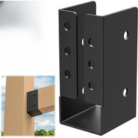 Outdoor Concealed Flange Joist Hanger, Q235B Steel Hidden Mount Bracket for 2x4 Beam Swing Handrail Fence No Screws