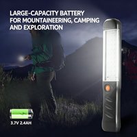COB LED Work Light, USB Rechargeable Magnetic Flashlight, Portable Hanging Flood Lamp for Car Repair Camping Outdoor