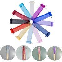 10 Pack Folding Hand Fan Pouch Drawstring Organza Bags Folding Fan Pocket Bag For Outdoor Wedding Party Favor Gift Bags
