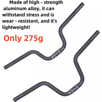 AliExpress NONE 58CM Bicycle M-shaped Handlebar 25.4MM Diameter Folding Bike Handlebar Aluminum Alloy Riser Handlebar For Road Bike Winter Cycle