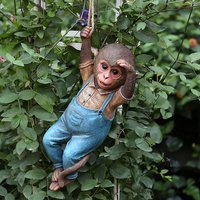 Hanging Monkey Garden Decor Color-retention Monkey Decor with Rope for Birthday Christmas Gifts