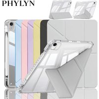 Cover for iPad 10.9/11/ Air 5th Gen/Pro11/10th/12.9, iPad Pro 11 2022- Acrylic, Foldable, Y-Shaped Stand Case with Pencil Holder