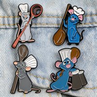 Cute Enamel Pins Cartoon Chef Mouse Brooch Lapel Badges for Denim Jackets Backpacks Hats Bags Fashion Jewelry Gifts for Friends