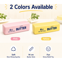 Butter Bar Squishy Toy, Ultra Soft Slow Rising Putty, Stress Relief Squeeze Toy for Adults and Teens