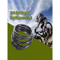 AliExpress NONE 【AM3】1m Bicycle 4-Character Non Changeable Password Lock, Steel Wire Lock, Anti-Theft Lock