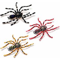 Animal Spider Enamel Brooch Insect Rhinestone Lapel Pin Unisex Clothes Button Metal Jewelry Boyfriend Gifts