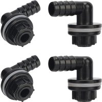 3/8"Male Thread To 14mm Multi-Barb Aquarium Fish Tank Hose Drainage Connector Water Tank Elbow 90-Degree Outlet Coupling 1/10Pcs