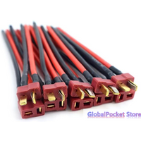 Deans Ultra Pigtail Cable T Plug Connector Male/Female 10cm 12/14AWG Soft Silicone Wire For RC Quadcopter Lipo Battery Expand