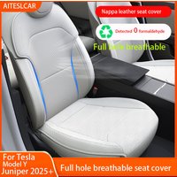 Car Seat Mats For Tesla Model Y L/ Y Juniper Breathable All Season Back Seat Pad Protector Covers Nappaleather Cushion Accessori