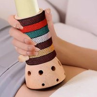 Oak 4cm Thick Moxibustion Roll Burner Black Jade Ring Massager Moxa Stick Chinese Herb Wormwood Burning Scraping Massage Therapy
