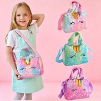 Unicorn Handbags Fashion Sweet for Girls Cute Kid Crossbody Shoulder Bag Children Birthday Party Gift Little Girl Small Purse