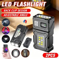 Mini USB Recharge LED Flashlight Tail Magnet COB Work Light Super Bright Portable Outdoor Emergency Torch Pocket Camping Lantern
