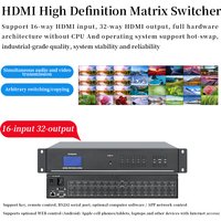 HDMI Matrix Switcher 16 in 32 out with Network Control High Definition Signal Splicing Screen for Conference Host 4/12/25/28 Opt