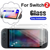 for Nintendo Switch 2 Console Screen Protector with Auto Alignment Frame Tempered Glass Protective Film for Switch 2 Accessories