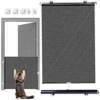 Retractable Pet Fence Barrier with Universal Hooks Folding Baby Safe Guard Door Easy Installation Pet Isolation Gate