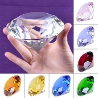 10 Colors Crystal Diamond Shaped Paperweight Decorative Cut Glass Giant Gemstone Wedding Office Desktop Ornament Birthday Gifts