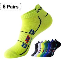 6 Pairs Socks Men Cotton Sport Casual Ankle Short Socks Breathable Mesh Spring Summer Ankle Sports Sockke Gift