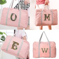 Graphic Letter Printing Pattern Reusable Foldable Large Size Travel Bag Clothes Eco Storage Bagitem Home Grocery Storage Bag