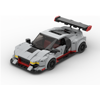 MOC-69755 R8 GT racing sports car Vehicle Racer Building Blocks Brick Creative Garage Toys for Boys