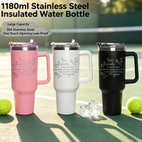 1000ML Large-Capacity Thermoses Handle Vacuum Cup Dual-Drink Coffee Mug Stainless Steel Ice Cup Car Bottle Hot Cold Retention