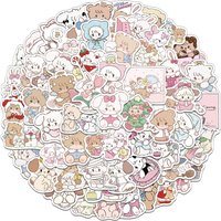 60PCS Creative MIKKO Cute Stickers Sticker Decoration DIY Water Cup Skateboard Notebook Waterproof Stickers