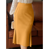 ZANZEA Package Hip High Waist Fishtail Skirts Elegant Women Evangelical Knee-length Saias Office Mermaid Skirts Fashion 2023