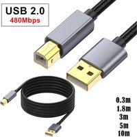 USB Printer Cable,USB 2.0 Type A Male to B Male Scanner Cord High Speed for HP, Canon, Dell, Epson, Lexmark, Xerox and More