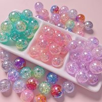 10 pieces/set of two-color gradient broken burst beads diy perlas para manualidades cuentas para hacer pulseras acrylic beads