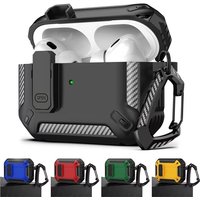 Security Lock Case For AirPods 3th 2th 1th Gen Cover TPU Protective Cases For Apple AirPods Pro 1 2 Earphone Accessory With Hook