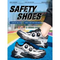 New Four-Season Safety Work Shoes, Steel Toe Anti-Smash & Anti-Penetration, Quick-Turn Buckle, Tech-Style Lightweight Wear-Resis