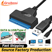SATA To USB 3.0/2.0 Adapter SATA To USB C Cable for 2.5 Inches External HDD SSD Hard Drive Adapter Computer Connector Converter