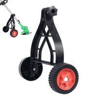 Universal Lawn Mower Stand For Brush Cutter Part Adjustable String Trimmer Support Wheels Push Lawn Mower Stand Auxiliary Wheels