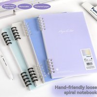 1PC Glass Sea Series 60 Sheets A5b5 Five Hole Plastic Clip Loose Leaf Notebook Detachable Student Notebook