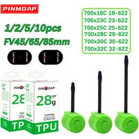 AliExpress 1/2/5/10/20pcs Road Bicycle Inner Tube Bicycle Valve Inner Tube Tpu Tire 700c 28g Portable Inner Tube 45/65/85mm Ultra Light