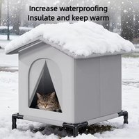 Winter Warm Waterproof Stray Cat Dog House Foldable Washable Pet Cave Outdoor Shelter Sleeping Bed for Small Puppy Pet Supplies