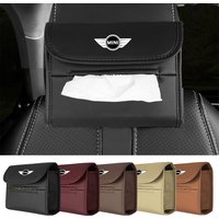 For MINI Cooper S JCW WORKS R55 R56 F55 F56 R57 R58 R59 R60 R50 Car Logo Tissue Box Napkin Holder Case Paper Towel Storage Bag