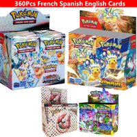 360Pcs English French Spanish Carta Karten Pokemon Cards Sun Moon Evolutions Booster Box Collectible Tradiner Card for child