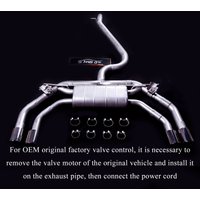 Applicable to the 2014–2019 Audi S3 2.0T Catback 304 Stainless Steel Four-outlet Tip Controllable Sound Exhaust System