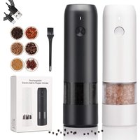 Elektrische Automatische Salz und Pfeffermühle Set Wiederaufladbare Mit USB Schwerkraft Gewürzmühle Einstellbare Gewürze Grinder Küche Werkzeuge