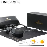 KINGSEVEN-Lunettes de soleil photochromiques pour hommes et femmes, lunettes de soleil pilote polarisées caméléon, lunettes de conduite anti-absorbe ouissement, UV400, mode