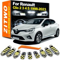 ZITWO Car LED Bulb Interior Light Kit For Renault Clio 2 3 4 5 II III IV V 1998- 2017 2018 2019 2020 2021 2022 2023 Accessories