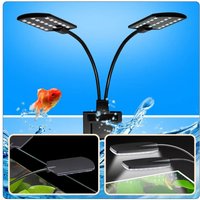 Double Head Clip on Aquarium Light White Light Flexible Bendable Fish Tank Clip Lamp Waterproof Practical Landscape Lamps