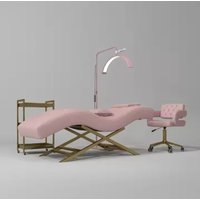 Foldable Adjustable Beauty Eyelash Massage Table Bed Spa Salon Facial Chair Synthetic Leather Stainless Steel